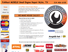 Tablet Screenshot of forrestsmallenginerepair.net